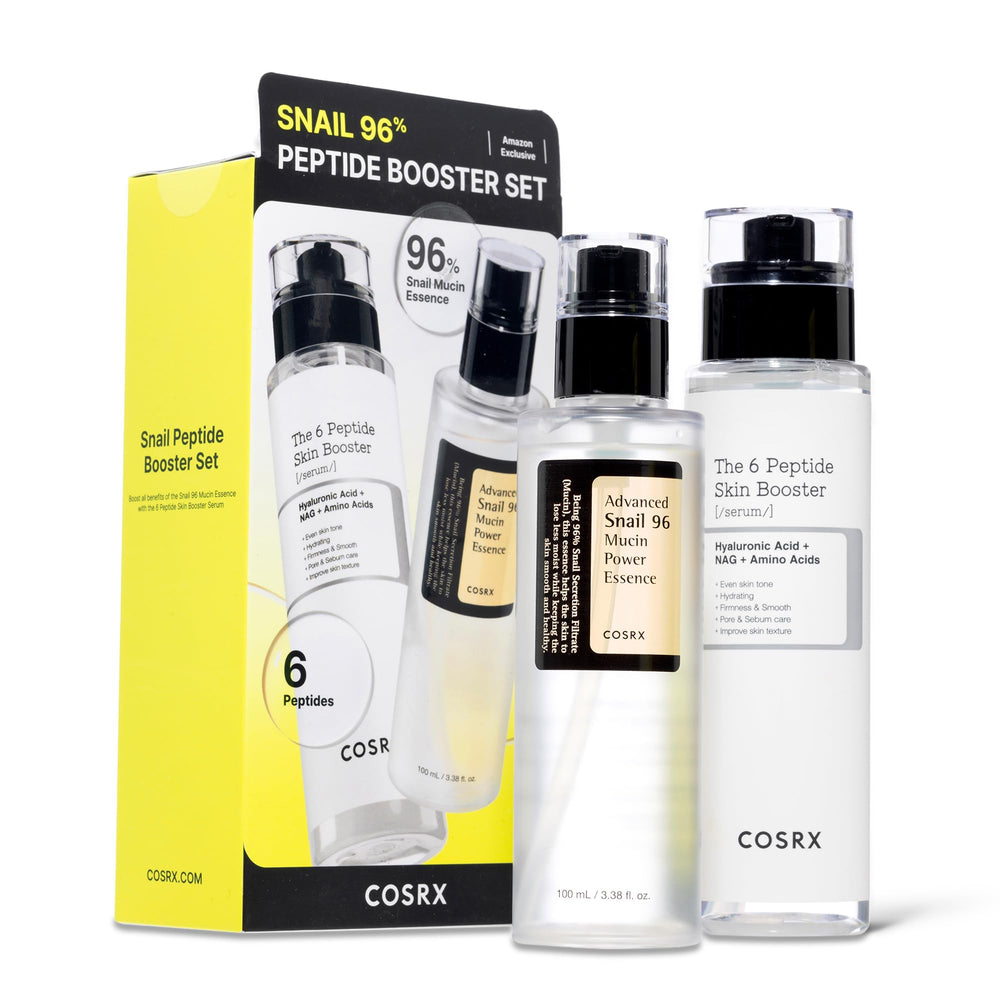 COSRX envase frontal del set mostrando beneficio hidratante