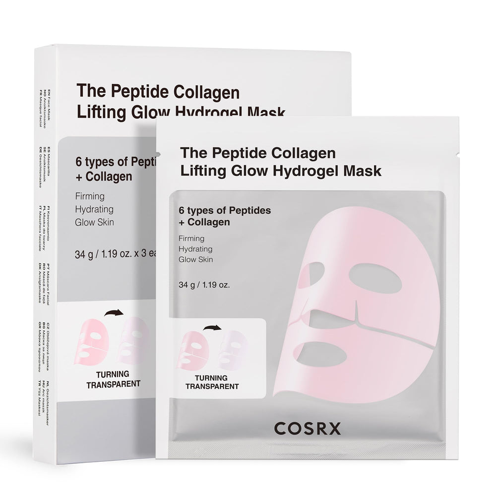 COSRX mascarilla hidrogel vista frontal que muestra el empaque y beneficio reafirmante