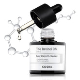 COSRX frasco frontal mostrando diseño y beneficio anti-edad