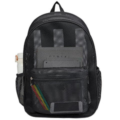 COVAX mochila frontal negra mostrando diseño y capacidad