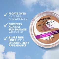 COVERGIRL aplicación con brocha, acabado uniforme y aspecto natural
