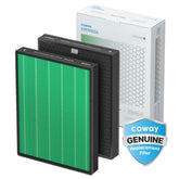 Coway empaque frontal del pack de filtros mostrando compatibilidad y beneficio de recambio
