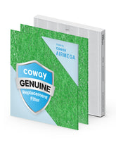 Coway juego de filtros frontal mostrando empaque original y compatibilidad