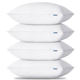 CozyLux vista frontal del juego de 4 almohadas, solución para camas múltiples
