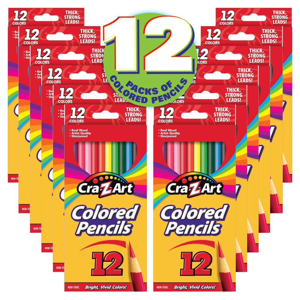 Cra-Z-Art frontal del paquete mostrando 12 cajas listo para uso escolar