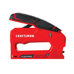 CRAFTSMAN vista frontal de la grapadora CMHT82643 con agarre cómodo y control