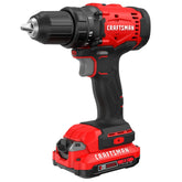 CRAFTSMAN taladro frontal mostrando portátil y componentes, potencia accesible