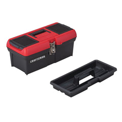 CRAFTSMAN caja de 16" junto a manos para comparar tamaño y demostrar portabilidad