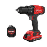 CRAFTSMAN vista frontal del taladro mostrando control y potencia