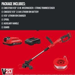 CRAFTSMAN V20 battery and charger included for quick swaps and fast charging