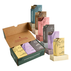 Crate 61 Organics front packaging showing six bars and sustainable box, highlights eco benefits