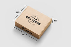 CRAVEBOX disposición interior con 45 snacks organizados para compartir fácilmente