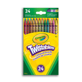 Crayola vista frontal con 24 Twistables y colores visibles, listo para usar