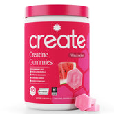 Create gomita frente del envase mostrando diseño y conveniencia