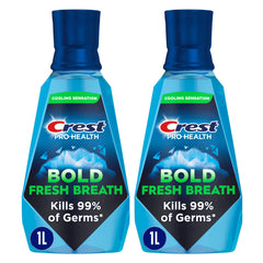 Crest botella frontal 1 L mostrando la marca y beneficio antiplaca