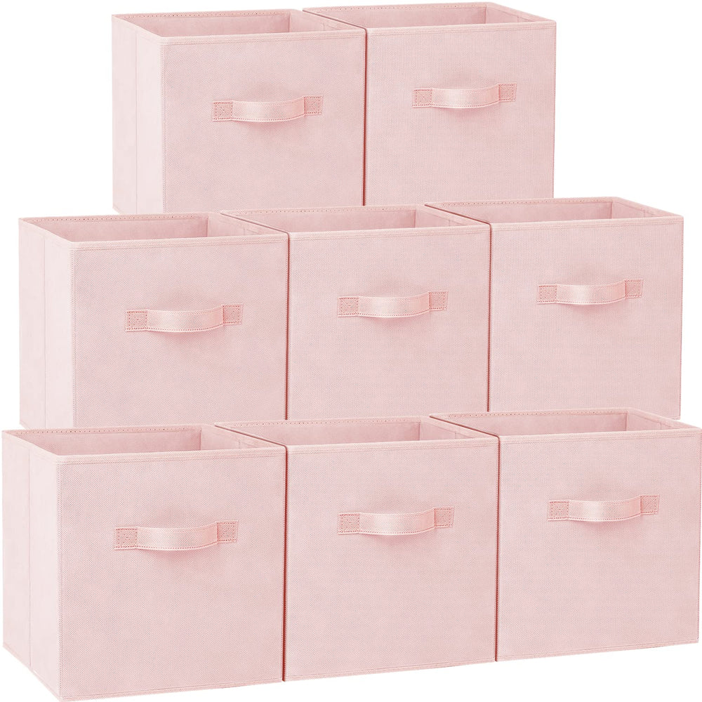 Criusia vista frontal del pack de 8 cubos rosa mostrando orden y estilo