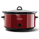 Crock-Pot vista frontal roja con capacidad XL y controles simples