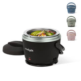 Crock-Pot vista frontal negra licorice con diseño elegante y portátil