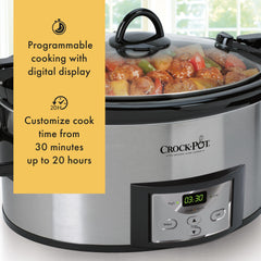 Crock-Pot panel con temporizador digital para programación precisa