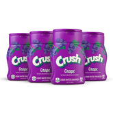 Crush front packaging showing four grape enhancer bottles and clarity benefit