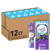 Crystal Light frente del empaque mostrando 120 sobres y beneficio de conveniencia