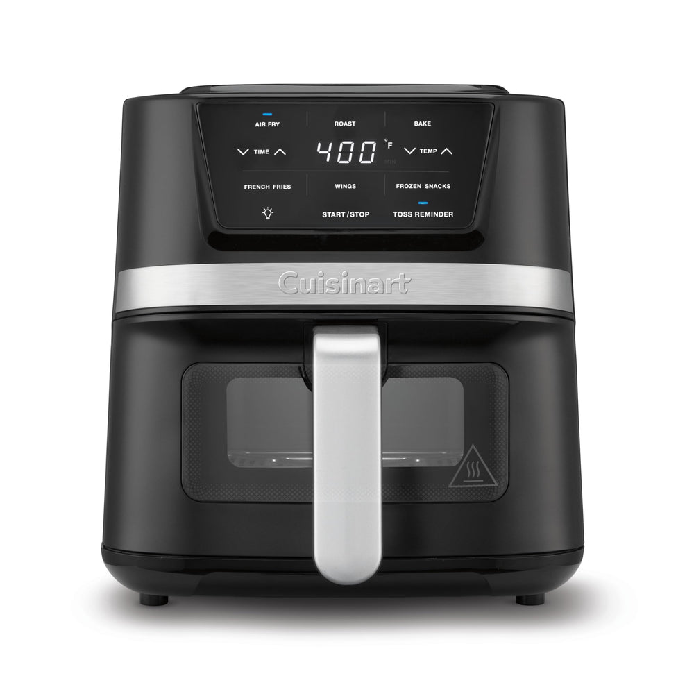 Cuisinart frente acero inoxidable mostrando diseño compacto y ahorro de espacio
