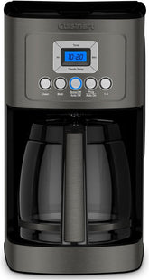 Cuisinart cafetera frontal mostrando diseño elegante y capacidad 14 tazas