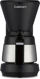 Cuisinart vista frontal en acero inoxidable mostrando diseño compacto y botón de encendido