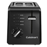 Cuisinart vista frontal negro, diseño compacto y elegante