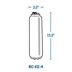 Culligan RC-EZ-4 instalado bajo fregadero demostrando instalación limpia y rápida