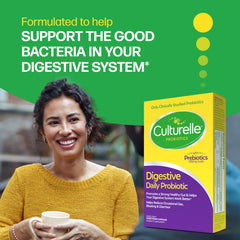 Culturelle cápsula en mano para comparar tamaño y conveniencia diaria