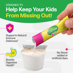 Culturelle sobre mezclado en yogur para administración fácil