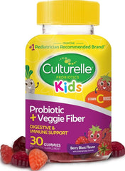 Culturelle empaque frontal mostrando 30 gomitas, facilita dosis diaria