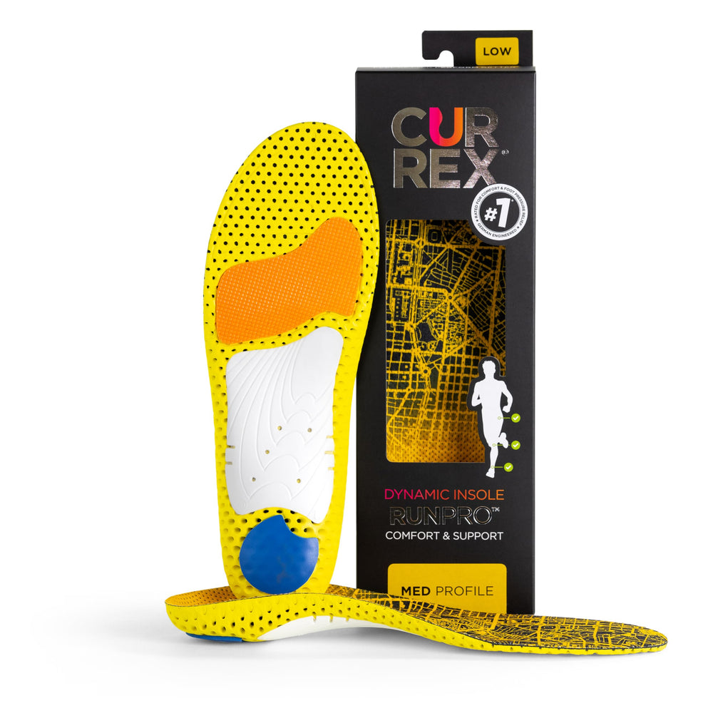 currex plantillas runpro vistas frontales con empaque, mejora comfort al correr