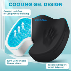 CushZone primer plano de la capa de gel que enfría y apoya