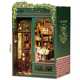 CUTEBEE vista frontal del Book Nook Búho con acabado elegante y función decorativa