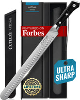 Cutluxe cuchillo brisket vista frontal para cortes precisos