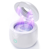CXRUY pod compacto frontal mostrando acabado blanco y diseño portátil
