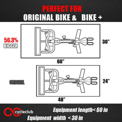 Cycleclub esterilla con bicicleta estática colocada, reduce vibraciones y ruido