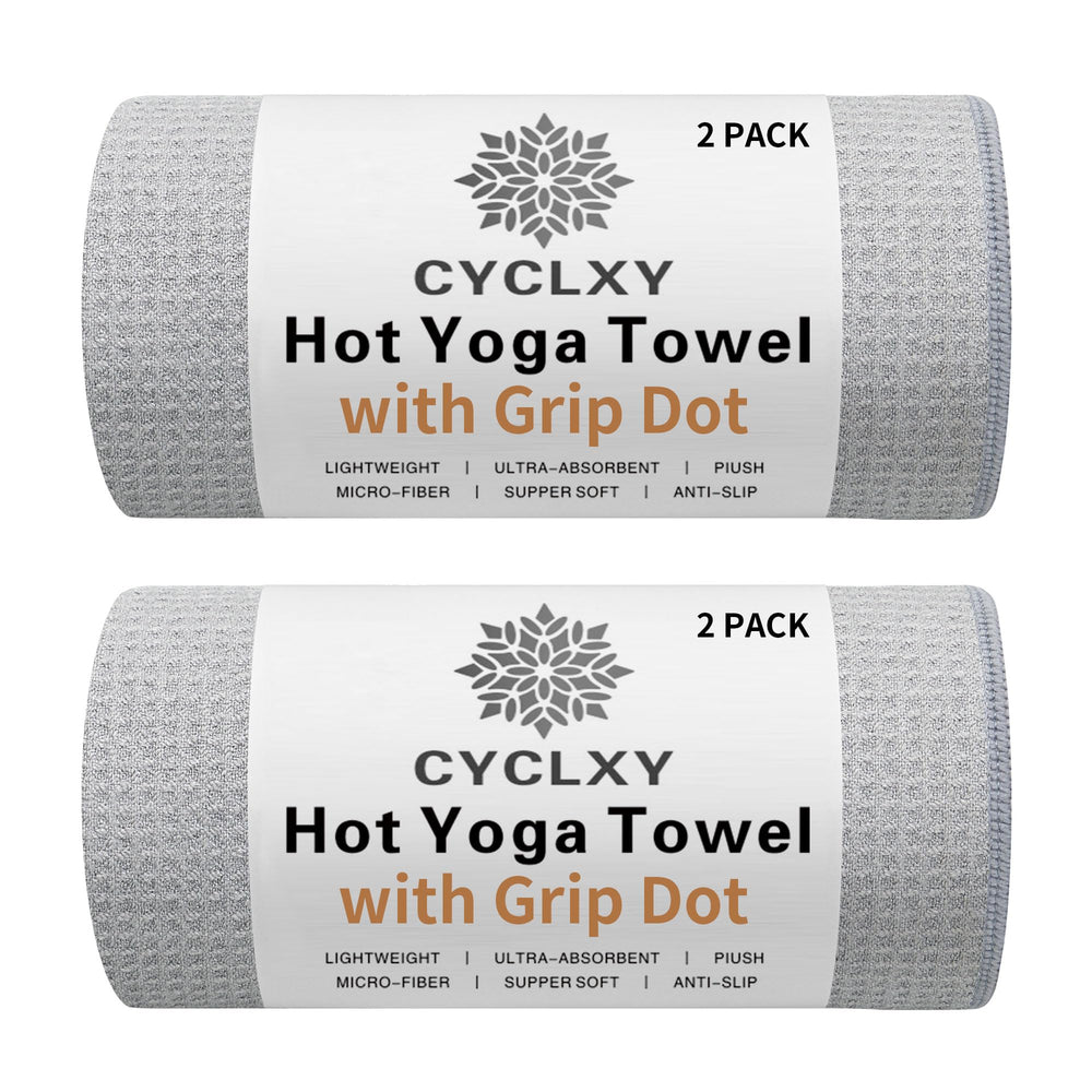 CYCLXY toalla frontal empacada mostrando diseño y colores vibrantes, transporte fácil