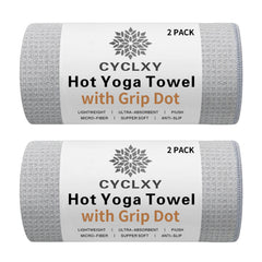 CYCLXY toalla frontal empacada mostrando diseño y colores vibrantes, transporte fácil