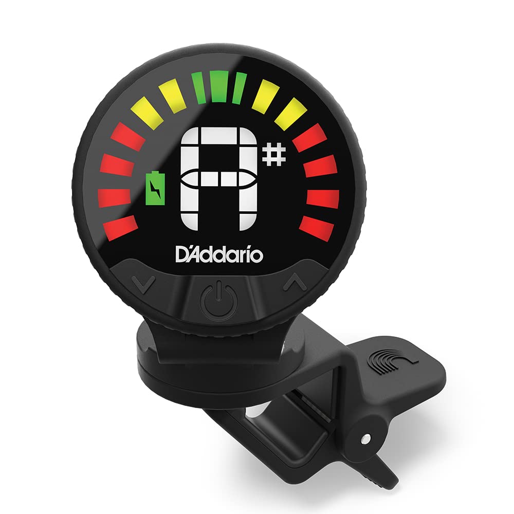 D'Addario Nexxus 360 frontal mostrando pantalla brillante y lectura rápida