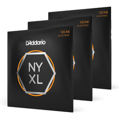 D'Addario paquete frontal mostrando tres juegos y durabilidad