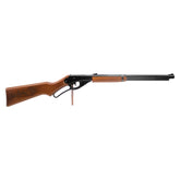 Daisy Red Ryder vista frontal con culata de madera, apariencia clásica y estabilidad