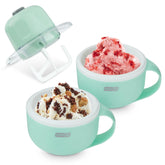 DASH vista frontal del set My Mug en color aqua con dos tazas