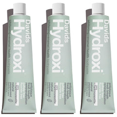 Davids tubo frontal Hydroxi mostrando el diseño y beneficio remineralizante