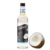 DaVinci Gourmet botella frente mostrando etiqueta clara y sabor coco
