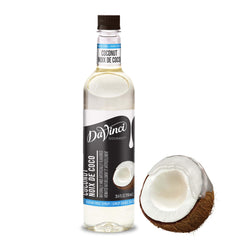 DaVinci Gourmet botella frente mostrando etiqueta clara y sabor coco