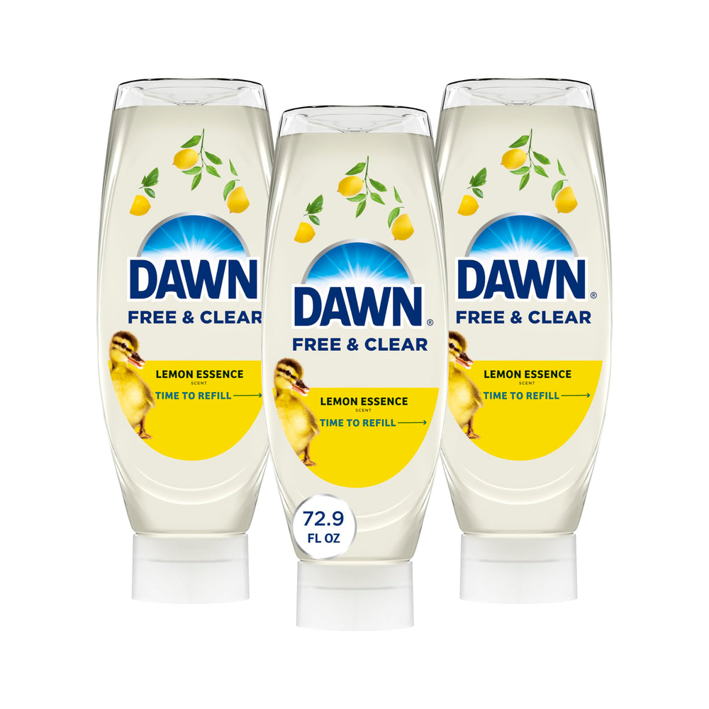 Dawn Free&Clear frente del envase EZ-Squeeze mostrando diseño funcional
