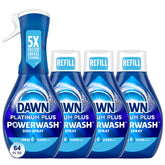 Dawn Powerwash frontal del pack mostrando el pulverizador reutilizable y recargas